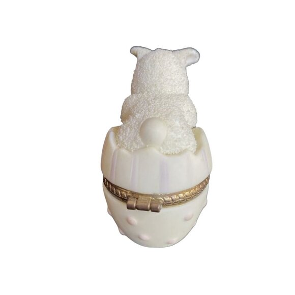 Dept. 56 Snowbunnies "Sunny Side Up" Hinged Trinket Box Figurine - Picture 2 of 10